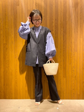 「袖ボリューム」｜「アイテム（その他アウター）」を使った、kei☺︎さん（レディース・152cm）の春コーディネート