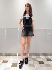 GD MOLD SIDE OPENスカートライクデニムワンピース｜ジェイダ（GYDA