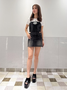 「デニムワンピース」｜mayuさん（レディース・160cm）の夏コーディネート