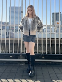 RIBエコファーショートコート｜ジェイダ（GYDA）公式通販｜RUNWAY