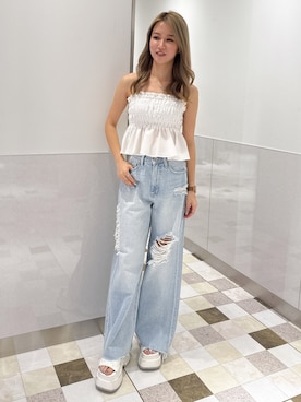 「GYDA（ジェイダ）のアイテム」を使った、mayuさん（レディース・160cm）の夏コーディネート