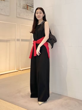 「アイテム（サロペット/オーバーオール）」を使った、Sato_TOMORROWLANDさん（レディース・162cm）の夏コーディネート