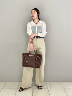 「MACPHEE（マカフィー）のアイテム」を使った、Sato_TOMORROWLANDさん（レディース・162cm）の夏コーディネート
