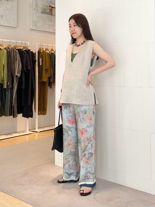 新品　despres プリント イージーストレートパンツ デプレプリント イージーストレートパンツ | maison