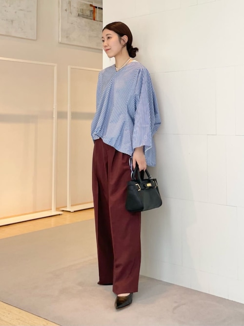 トゥモローランドB プルオーバーブラウス TOMORROWLAND .B ブラウス シャツ コットン ワイドプルオーバー