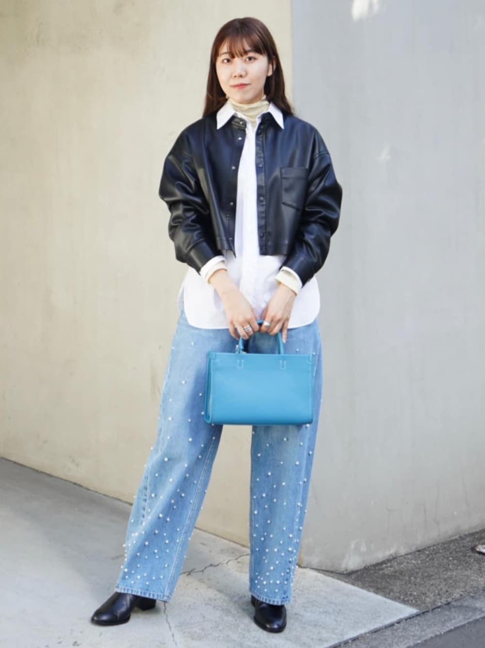 MACPHEE（マカフィー）の「レザーライクショートジャケット（ブルゾン