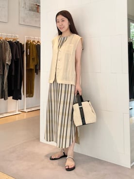 「MACPHEE（マカフィー）のアイテム」を使った、Sato_TOMORROWLANDさん（レディース・162cm）の夏コーディネート