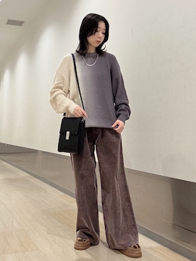 「tk.TAKEO KIKUCHI（ティーケータケオキクチ）のアイテム（トップス）」を使った、れなさん（レディース・163cm）の秋コーディネート