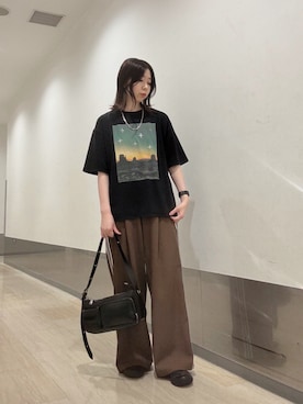 「tk.TAKEO KIKUCHI（ティーケータケオキクチ）のアイテム」を使った、れなさん（レディース・163cm）の夏コーディネート