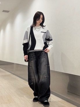 「tk.TAKEO KIKUCHI（ティーケータケオキクチ）のアイテム（トップス）」を使った、れなさん（レディース・163cm）の秋コーディネート