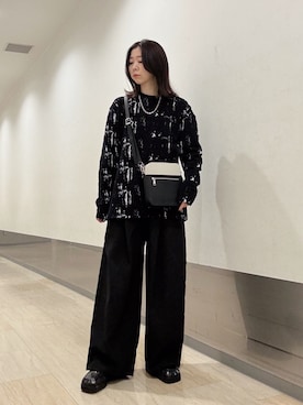 「tk.TAKEO KIKUCHI（ティーケータケオキクチ）のアイテム（その他パンツ）」を使った、れなさん（レディース・163cm）の秋コーディネート