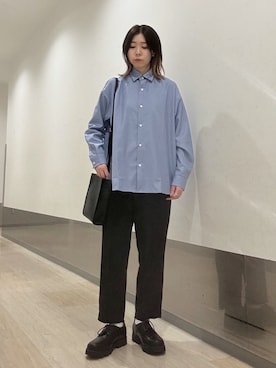 「tk.TAKEO KIKUCHI（ティーケータケオキクチ）のアイテム（シューズ）」を使った、れなさん（レディース・163cm）の夏コーディネート