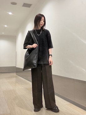 「tk.TAKEO KIKUCHI（ティーケータケオキクチ）のアイテム（アクセサリー）」を使った、れなさん（レディース・163cm）の夏コーディネート