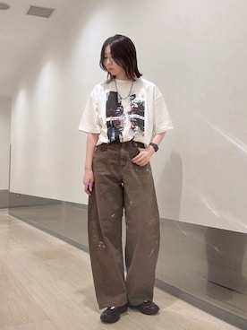 「tk.TAKEO KIKUCHI（ティーケータケオキクチ）のアイテム（アクセサリー）」を使った、れなさん（レディース・163cm）の夏コーディネート