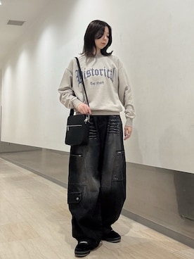 「tk.TAKEO KIKUCHI（ティーケータケオキクチ）のアイテム（トップス）」を使った、れなさん（レディース・163cm）の秋コーディネート