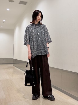 「tk.TAKEO KIKUCHI（ティーケータケオキクチ）のアイテム（アクセサリー）」を使った、れなさん（レディース・163cm）の夏コーディネート
