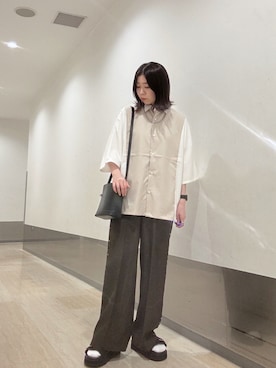 「tk.TAKEO KIKUCHI（ティーケータケオキクチ）のアイテム」を使った、れなさん（レディース・163cm）の夏コーディネート