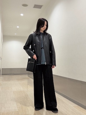 「tk.TAKEO KIKUCHI（ティーケータケオキクチ）のアイテム（その他パンツ）」を使った、れなさん（レディース・163cm）の秋コーディネート