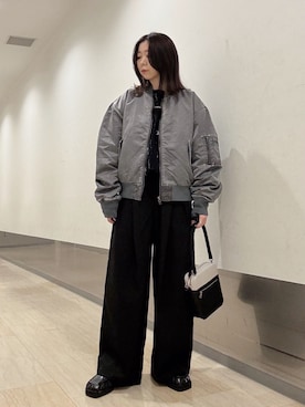 「アイテム（ドレスシューズ）」を使った、れなさん（レディース・163cm）の秋コーディネート