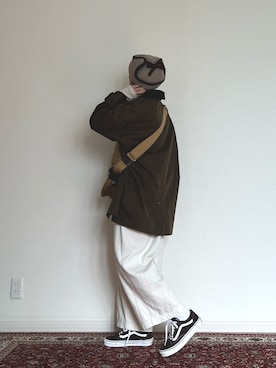 「アイテム（カバーオール）」を使った、harmaacoさん（レディース・158cm）の秋コーディネート