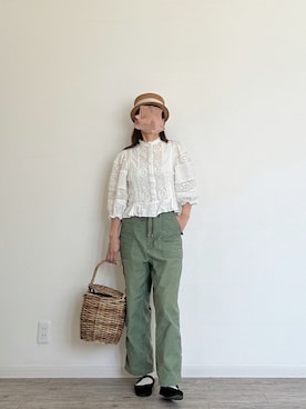 「menui（メヌイ）のアイテム」を使った、harmaacoさん（レディース・158cm）の夏コーディネート