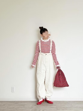 「R&D.M.Co OLDMAN’S TAILOR（オールドマンズテイラー）のアイテム」を使った、harmaacoさん（レディース・158cm）の春コーディネート