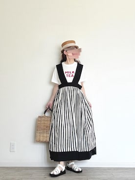 「R&D.M.Co OLDMAN’S TAILOR（オールドマンズテイラー）のアイテム」を使った、harmaacoさん（レディース・158cm）の春コーディネート