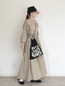 「drogheria Crivellini（ドロゲリアクリベリーニ）のアイテム（バレエシューズ）」を使った、harmaacoさん（レディース・158cm）の秋コーディネート