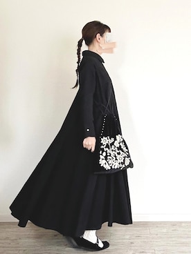 「アイテム（バレエシューズ）」を使った、harmaacoさん（レディース・158cm）の秋コーディネート