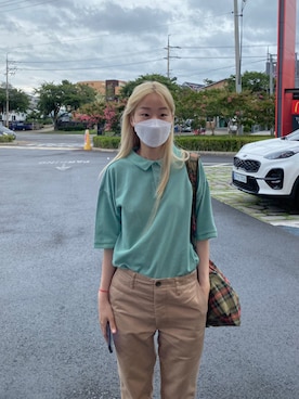 「VISVIM（ビズビム）のアイテム（パンツ）」を使った、seockbongaさん（レディース・153cm）の秋コーディネート