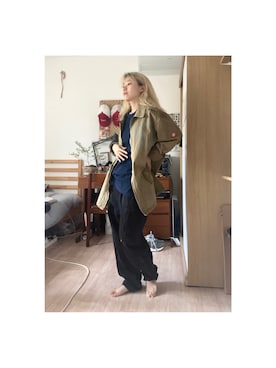 「C.E（シーイー）のアイテム（パンツ）」を使った、seockbongaさん（レディース・153cm）の秋コーディネート