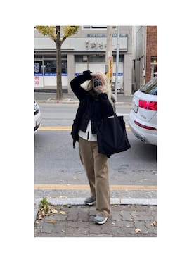 「GREG LAUREN（グレッグローレン）のアイテム（その他アウター）」を使った、seockbongaさん（レディース・153cm）の秋コーディネート