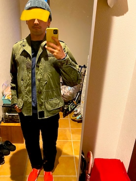 「フランス軍」｜「アイテム（スリッポン）」を使った、ゾエGTOさん（メンズ・170cm）の冬コーディネート