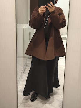 「スウェットワンピース」｜「アイテム（ローファー）」を使った、rasp16erryさん（レディース・152cm）の冬コーディネート