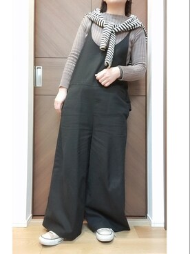 「SUGAR BISKET（シュガービスケット）のアイテム（サロペット/オーバーオール）」を使った、rasp16erryさん（レディース・152cm）の春コーディネート