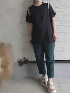 「Lucida（ルシーダ）のアイテム（サンダル）」を使った、rasp16erryさん（レディース・152cm）の秋コーディネート