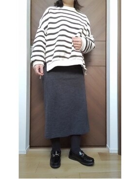「パラブーツ」｜「アイテム（スウェット）」を使った、rasp16erryさん（レディース・152cm）の冬コーディネート