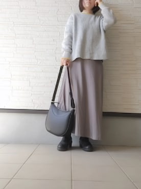 「ラインニット」｜rasp16erryさん（レディース・152cm）の冬コーディネート