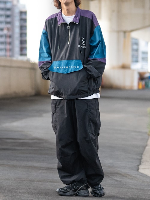 JohnBaner　ジョンバナー　フード収納　バイカラー　ナイロンジャケット JohnBaner ジョンバナー フード収納 バイカラー ナイロン