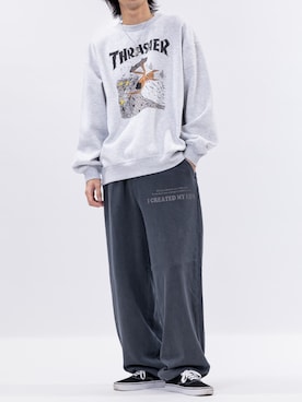 「THRASHER（スラッシャー）のアイテム」を使った、ますさん（メンズ・177cm）の冬コーディネート