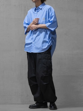 「GU（ジーユー）のアイテム（パンツ）」を使った、ますさん（メンズ・177cm）の春コーディネート
