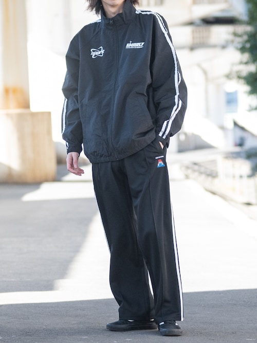 13】袖ライン ナイロン ジップアップブルゾン（ナイロンジャケット