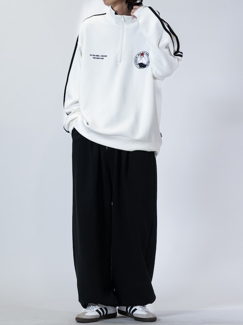 ins レターパッチ ダブルワイドスウェットパンツ 00s 風 JOHN'S CLOSET スウェットパンツ ジャージ 「13」ダブルタック