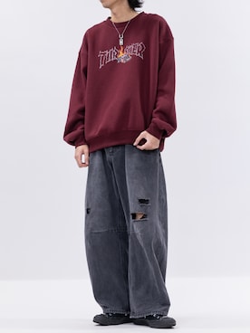 「アイテム（スウェット）」を使った、ますさん（メンズ・177cm）の冬コーディネート