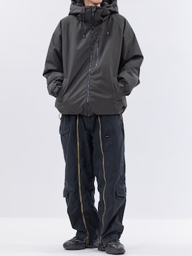 「アイテム（ミリタリージャケット）」を使った、ますさん（メンズ・177cm）の冬コーディネート