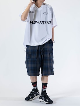 「NEW BALANCE（ニューバランス）のアイテム」を使った、ますさん（メンズ・177cm）の夏コーディネート
