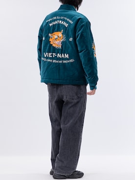 「アイテム（ミリタリージャケット）」を使った、ますさん（メンズ・177cm）の冬コーディネート