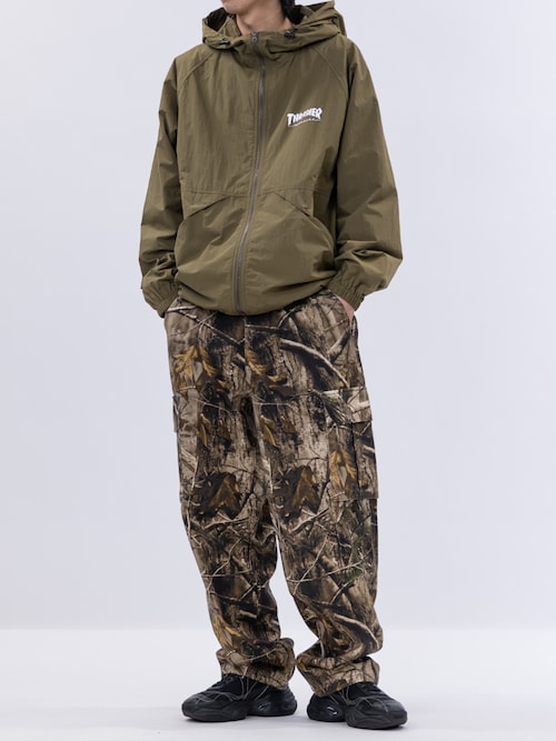 THRASHER ナイロンジャケット M カーキ THRASHER（スラッシャー） ナイロンジャケット 「THRASHER