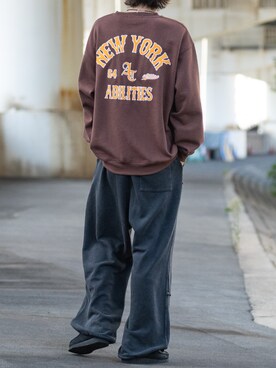 「clarks」｜「アイテム（スウェット）」を使った、ますさん（メンズ・177cm）の秋コーディネート