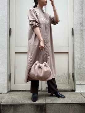 「crie conforto」｜「アイテム（ワンピース/ドレス）」を使った、MOEKO.さん（レディース・164cm）の秋コーディネート